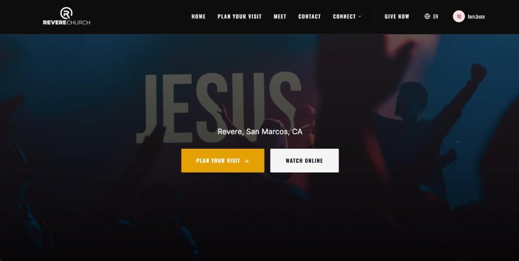 Bold church website template