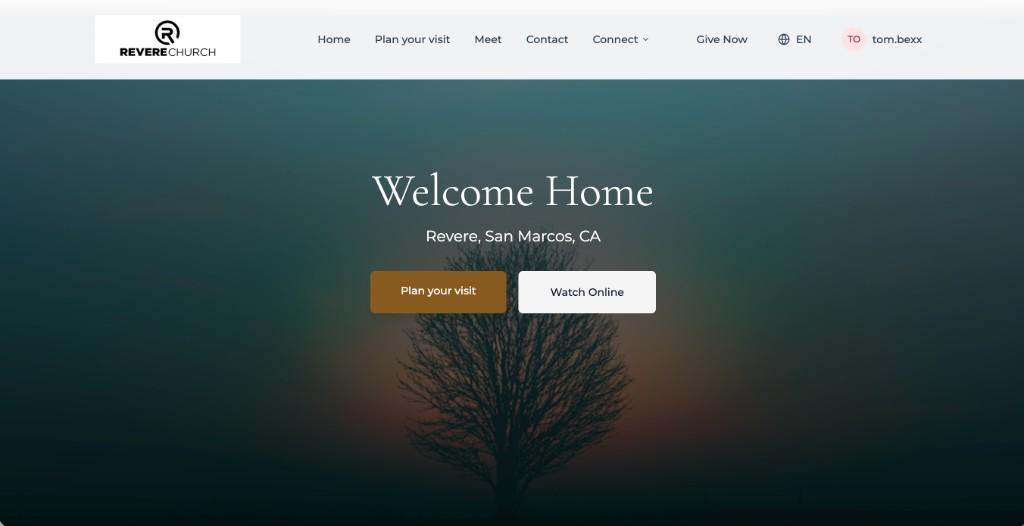 Spiritual church website template