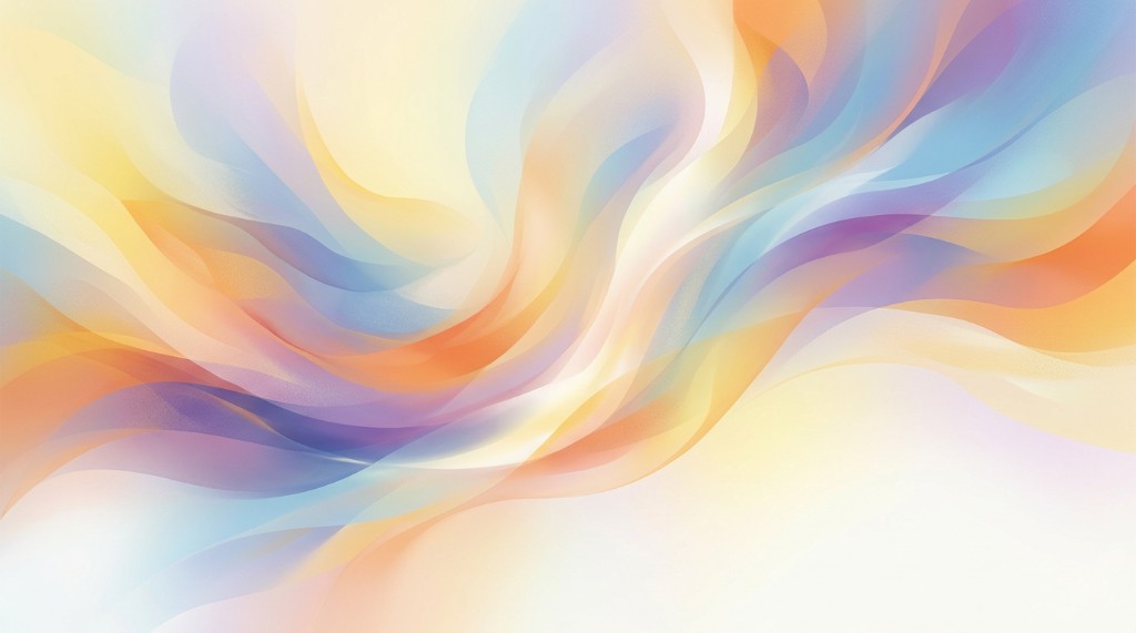 Colorful abstract flowing waves in warm pastel tones — versatile worship slide background